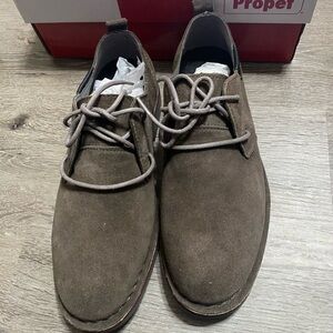 Propet Men's Stone-Colored Suede Shoes